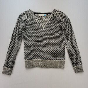 Sparrow Sweater Women Small Black White Wool Mohair Blend Chunky Knit